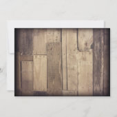 メイスンジャーの文字列ライツ素朴ウッドウェディング招待 招待状 (裏面)