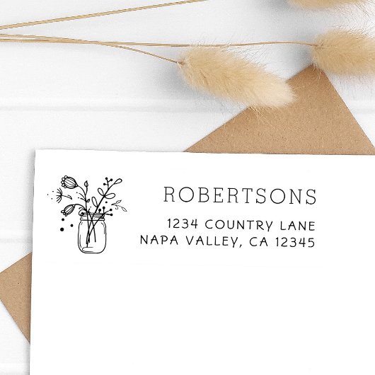 メイスンジャーの花 |ファミリ名 セルフインキングスタンプ