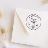 メイスンジャーの花 |独自の差出人住所 ラバースタンプ