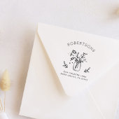 メイスンジャーの花 |独自の差出人住所 ラバースタンプ