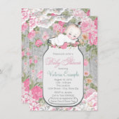 メイスンジャーの赤ちゃんシャワー 招待状 (正面/裏面)