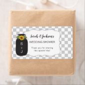 メイスンジャーウェディングシャワーの好意またはウォーターボトル ラベル (インサイチュ)