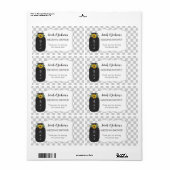 メイスンジャーウェディングシャワーの好意またはウォーターボトル ラベル (フルシート)