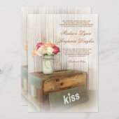 メイスンジャーキスウッドカントリー素朴ウェディング招待状 招待状 (正面/裏面)