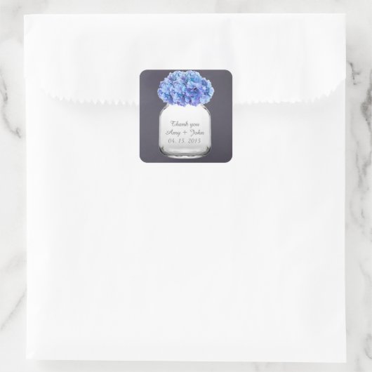 メイスンジャージョクアジサイ結婚式の引き出物アジサイ7 スクエアシール (バッグ)