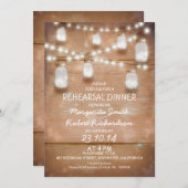 メイスンジャースとライツリハーサルのディナー招待状 招待状 (正面/裏面)