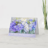 メイスンジャースに咲き誇る定年の紫紫紫陽花 カード (正面)
