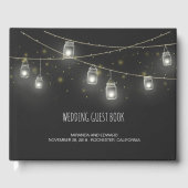 メイスンジャースのホタルの糸カスタムウェディング ゲストブック (正面)