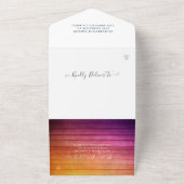 メイスンジャースストリングライト素朴ウッドウェディングRSVP オールインワン招待状 (外側)