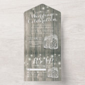 メイスンジャースストリングライト素朴ウッドウェディングRSVP オールインワン招待状 (内側)