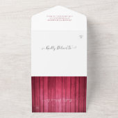 メイスンジャースストリングライト素朴ウッドウェディングRSVP オールインワン招待状 (外側)