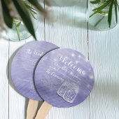 メイスンジャースストリングライト結婚式 プログラム ハンドファン