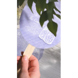 メイスンジャースストリングライト結婚式 プログラム ハンドファン