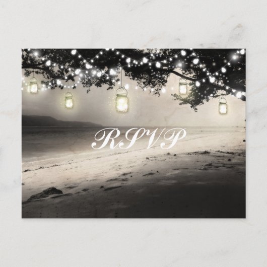 メイスンジャースストリングラエレガントイ素朴結婚トの ポストカード (正面)