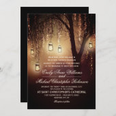 メイスンジャースストリングラエレガントイ素朴結婚トの 招待状 (正面/裏面)