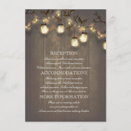 メイスンジャースライツカントリー素朴ウェディング詳細 エンクロージャーカード