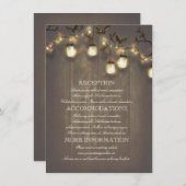 メイスンジャースライツカントリー素朴ウェディング詳細 エンクロージャーカード (正面/裏面)