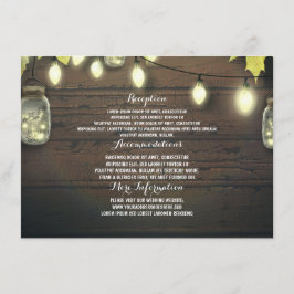 メイスンジャースライツ秋の結婚式ゲスト情報 エンクロージャーカード