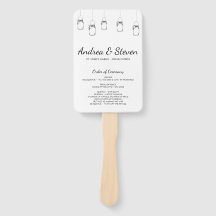 メイスンジャース結婚式 プログラムファン。中断されたJARメニュー