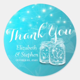 メイスンジャース&ストリングライト結婚式の引き出物サンキュー ラウンドシール