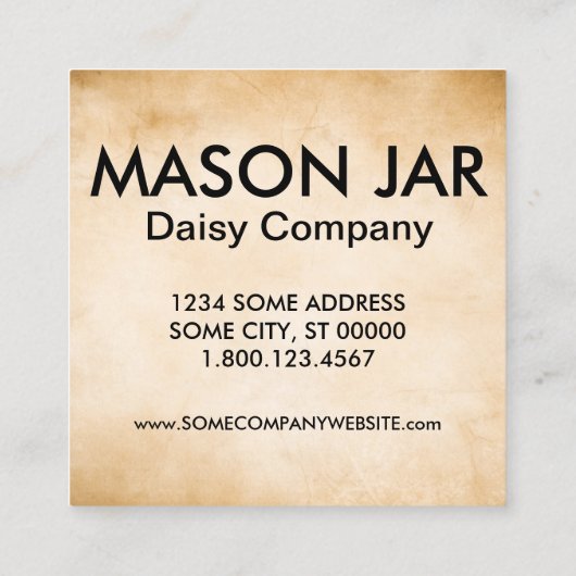 メイスンジャーデイジースクエア名刺 スクエア名刺 (裏面)