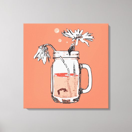 メイスンジャーデイジー死 キャンバスプリント (正面)