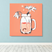 メイスンジャーデイジー死 キャンバスプリント (インサイチュ (ウッドフロア))