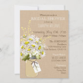 メイスンジャーデイジー素朴ブライダルシャワー 招待状 (正面)