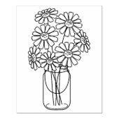 メイスンジャーデイジー花色ページ ラバースタンプ (インプリント)