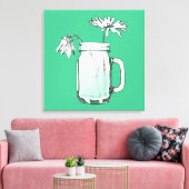 メイスンジャーデイジー キャンバスプリント (インサイチュ (リビング))