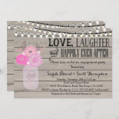 メイスンジャーフローラピンク係合部品招待状 招待状 (正面/裏面)