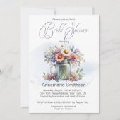メイスンジャーフローラブーケブライダルシャワー 招待状 (正面)