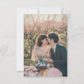 メイスンジャーフローラブーケ日付カードを保存 招待状 (裏面)