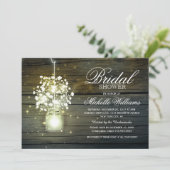 メイスンジャーフローラ素朴なブライダルシャワー招待 招待状 (スタンド正面)