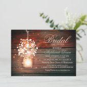メイスンジャーフローラ素朴なブライダルシャワー招待 招待状 (スタンド正面)