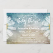 *~*メイスンジャーフローラ赤ちゃん素朴シャワー水色 招待状 (裏面)