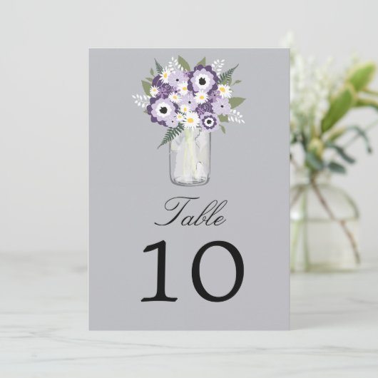 メイスンジャーフローラ |テーブル番号 招待状 (スタンド正面)