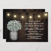 メイスンジャーブビーズブレスブライダルシャワー招待状 招待状 (正面/裏面)