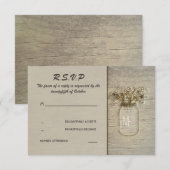 メイスンジャーブリーベビーズブレスバ素朴ーンRSVPカード 出欠カード (正面/裏面)