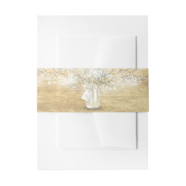 メイスンジャーブービーズブレスストリングライト素朴ウッド 招待状ベリーバンド