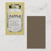 メイスンジャーベビーイエローおむつラッフルチケット エンクロージャーカード (正面/裏面)