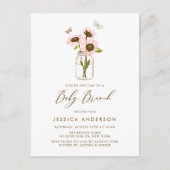 メイスンジャーベビーブランチのピンクのひまわり インビテーションポストカード (正面)