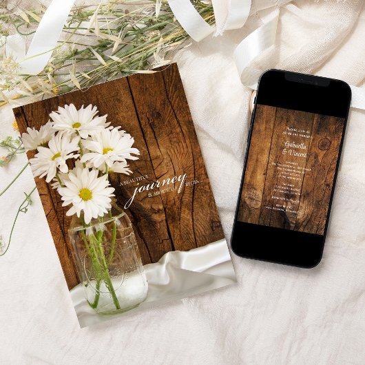 メイスンジャールとホワイトデイジーカントリーバ結婚ンズ 招待状