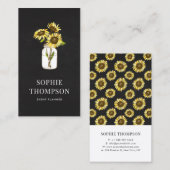 メイスンジャールの黒板の国のひまわり素朴 名刺 (正面/裏面)