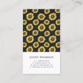 メイスンジャールの黒板の国のひまわり素朴 名刺 (裏面)