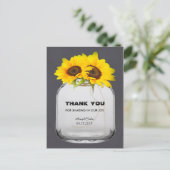 メイスンジャールひまわりサンフラワーありがとうsunflwr7 ポストカード (スタンド正面)