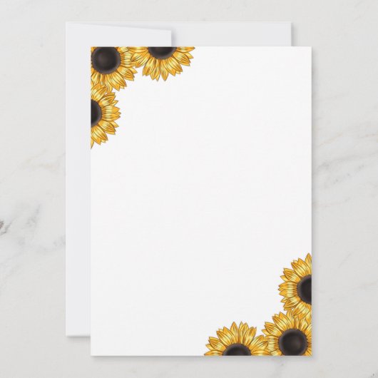 メイスンジャールひまわり男女兼用赤ちゃんシャワー 招待状 (裏面)