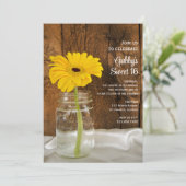 メイスンジャールイエローデイジースウィート16誕生日パーティー 招待状 (スタンド正面)