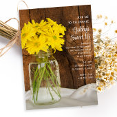 メイスンジャールイエローデイジーズスウィート16誕生日パーティー 招待状