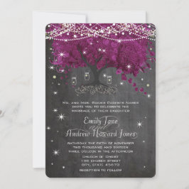 メイスンジャールオーキッドシャルボードハートリーフツリー 招待状